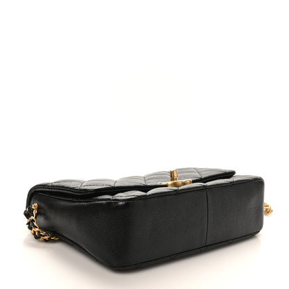 Chanel Shiny Caviar Quilted Large Chain Melody Flap Black 5 of 19