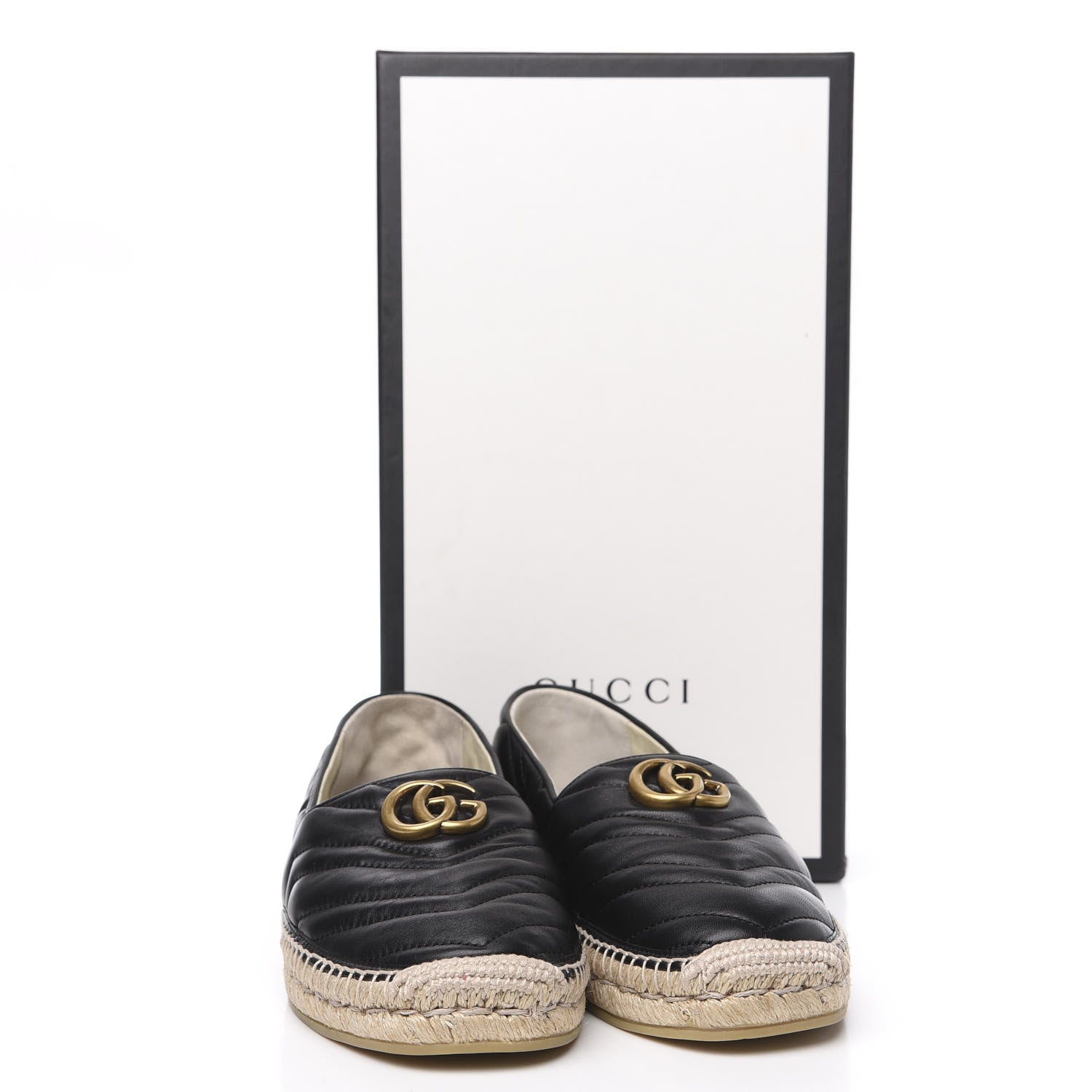 Gucci Nappa Matelasse Mens GG Marmont Espadrilles 7 Black 9 of 9