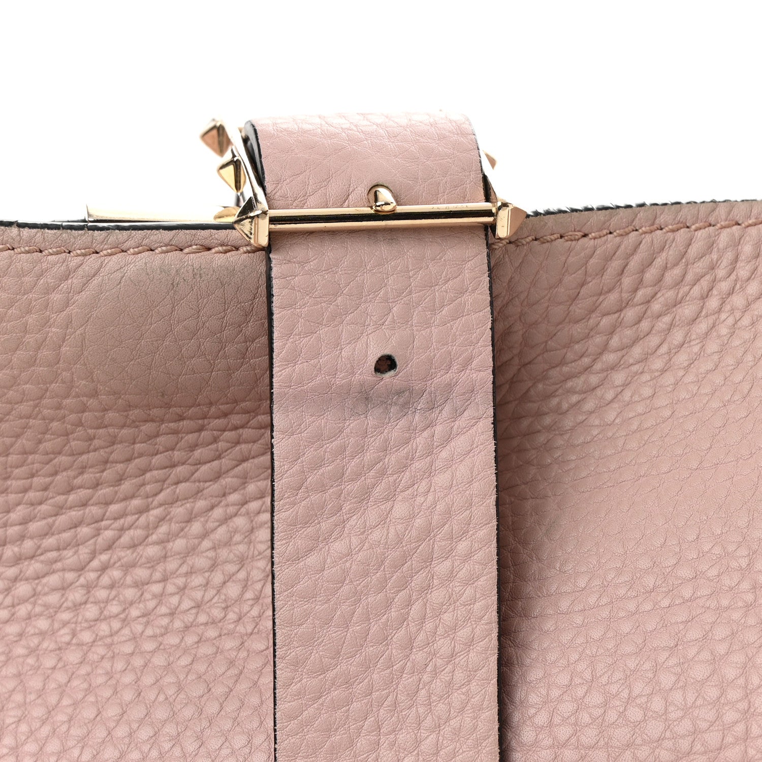 Valentino Garavani Pebbled Calfskin Small Rockstud Flip-Lock Messenger Bag Water Rose 20 of 21