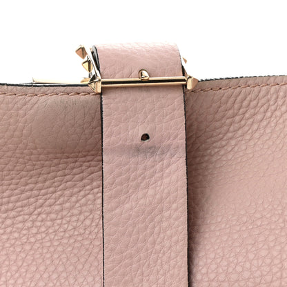 Valentino Garavani Pebbled Calfskin Small Rockstud Flip-Lock Messenger Bag Water Rose 20 of 21