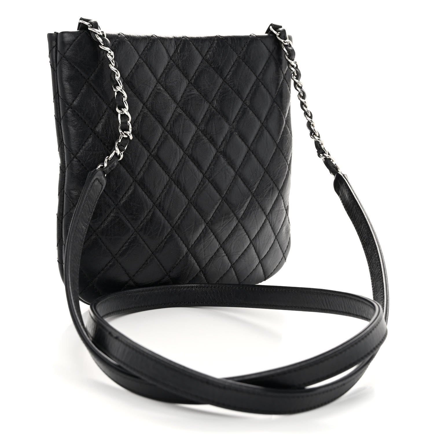 Chanel Aged Calfskin Quilted Crossbody Bag Black 3 of 10