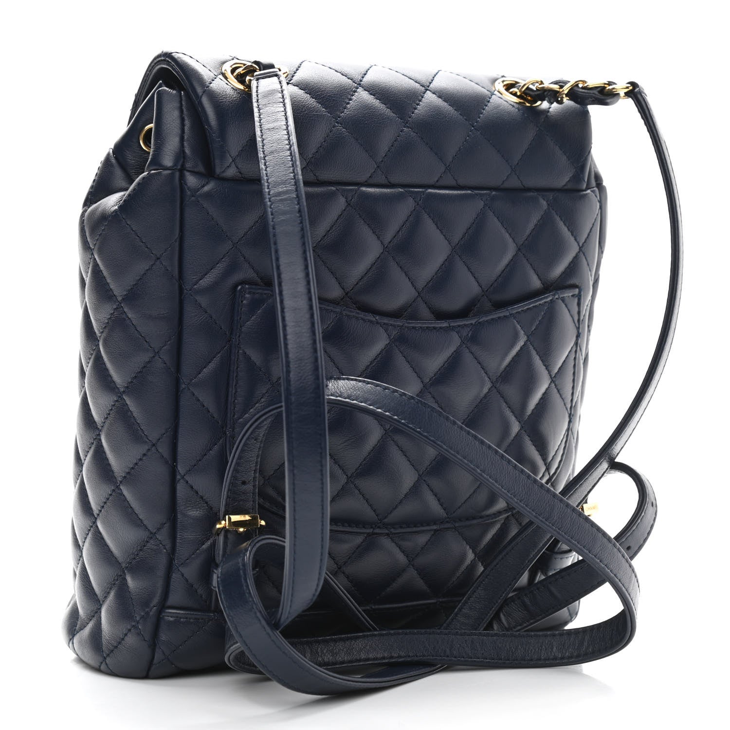 Chanel Lambskin Quilted Small Urban Spirit Backpack Navy 3 of 13