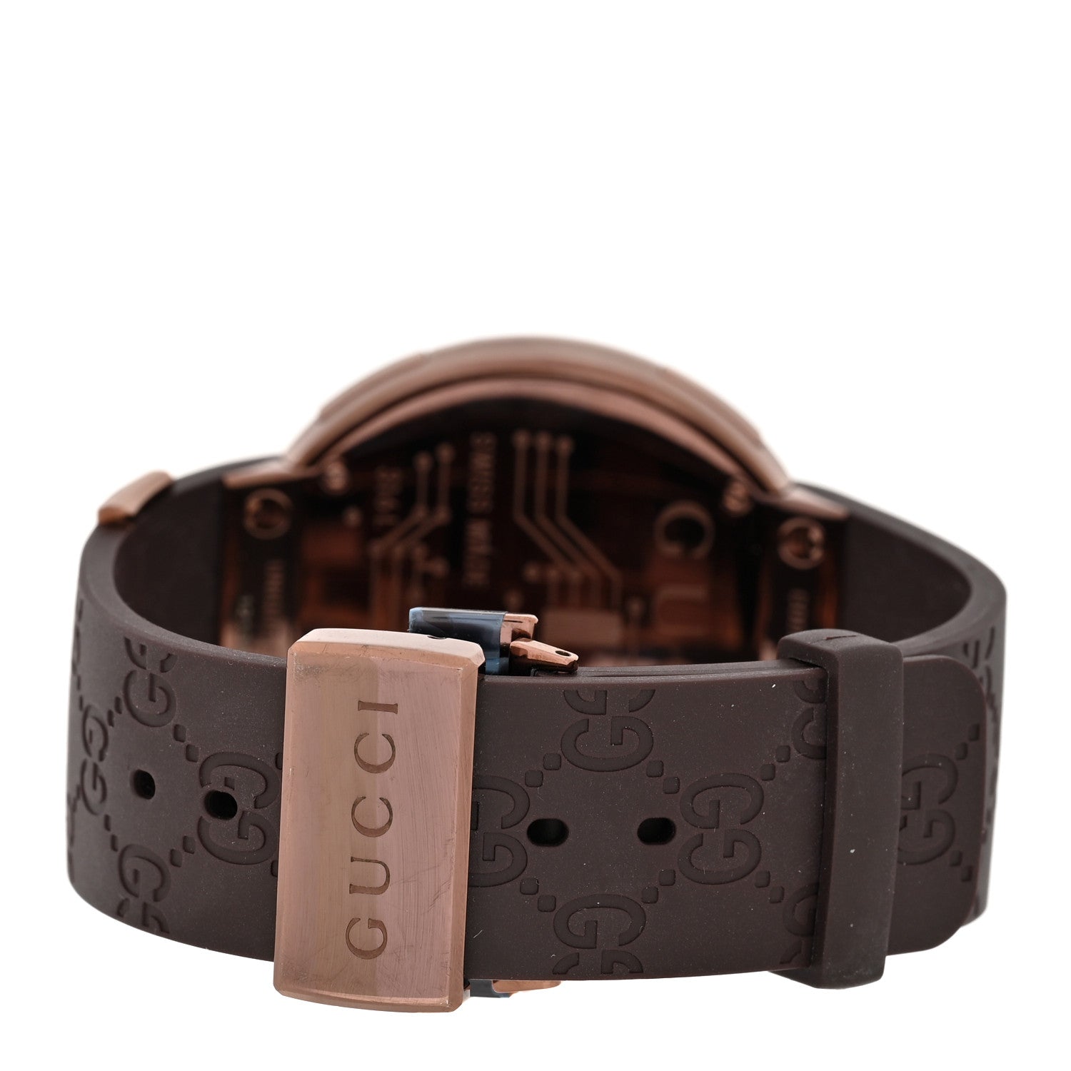 Gucci Stainless Steel Rubber 45mm Digital I-Gucci Watch Brown 3 of 4