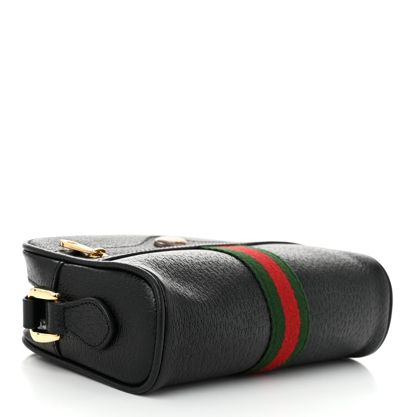 Calfskin Web Mini Ophidia Shoulder Bag Black