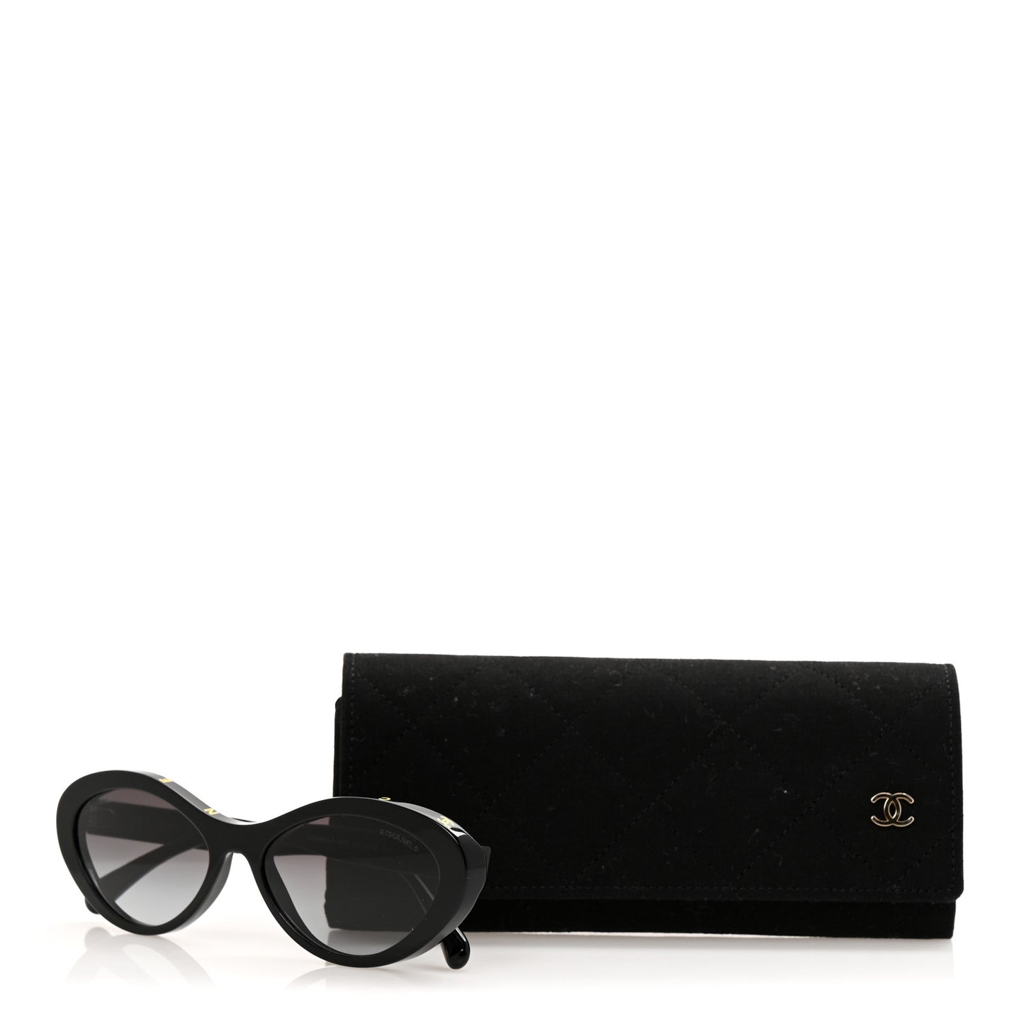 Acetate Oval Sunglasses 5416 Black Yellow