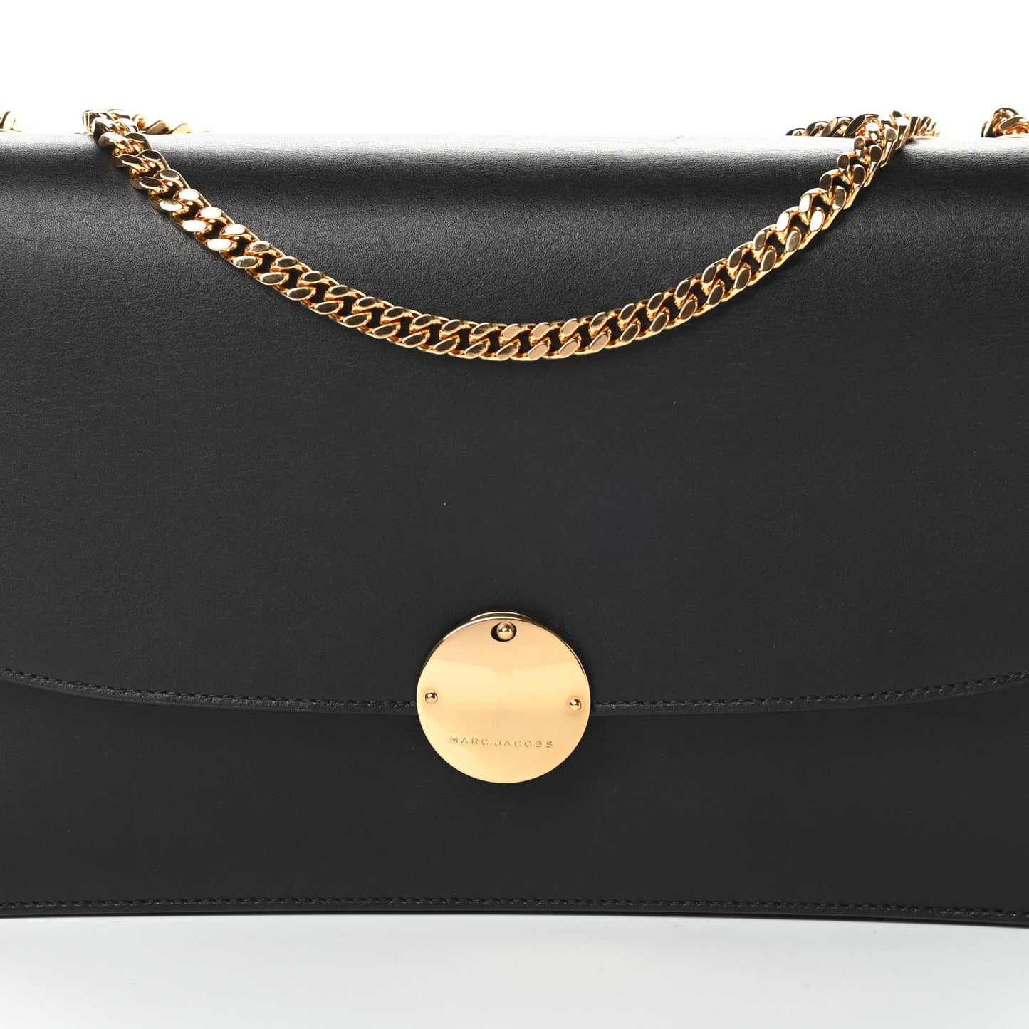 Calfskin Big Trouble Chain Bag Black