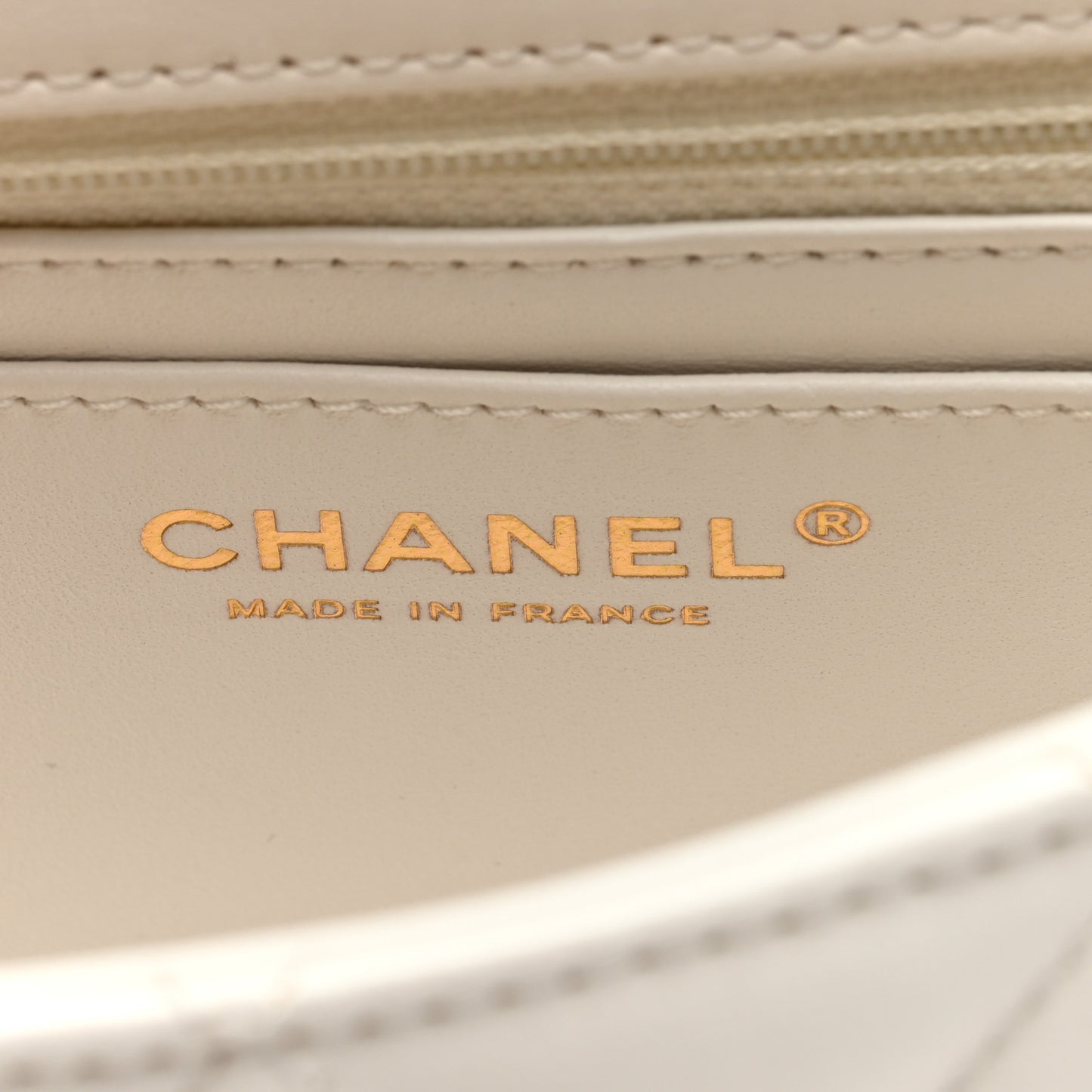 Shiny Lambskin Quilted Pearl Twist Mini Square Flap White