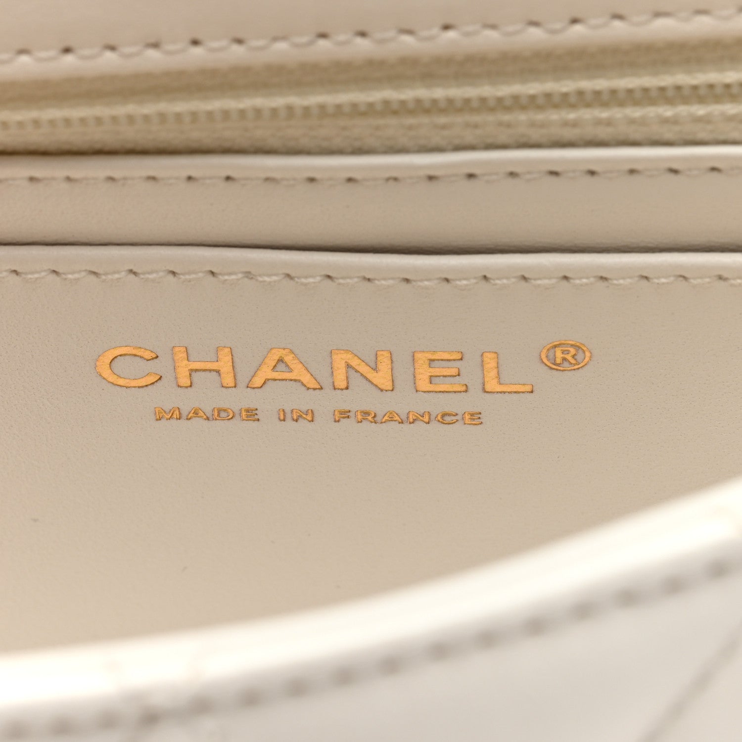 Chanel Shiny Lambskin Quilted Pearl Twist Mini Square Flap White 6 of 10