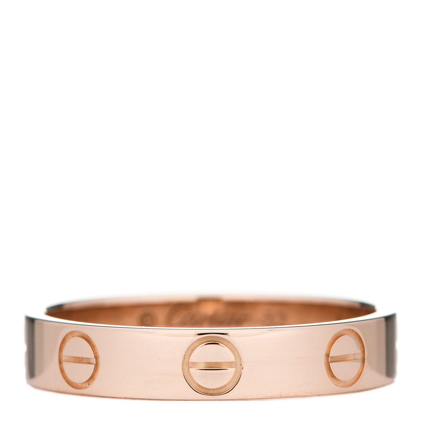 18K Pink Gold 3.5mm LOVE Wedding Band Ring 52 6