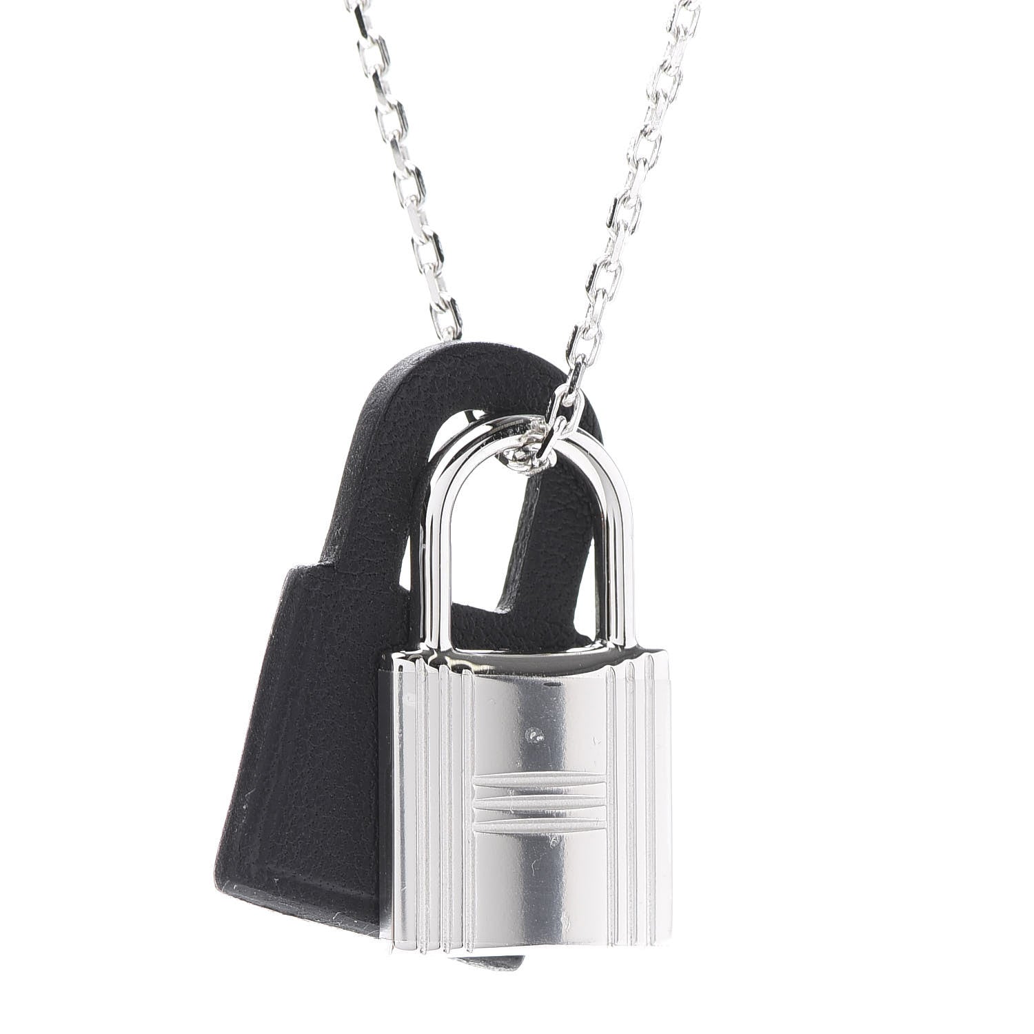 Hermes Swift Small O'Kelly Pendant Necklace Black 4 of 8