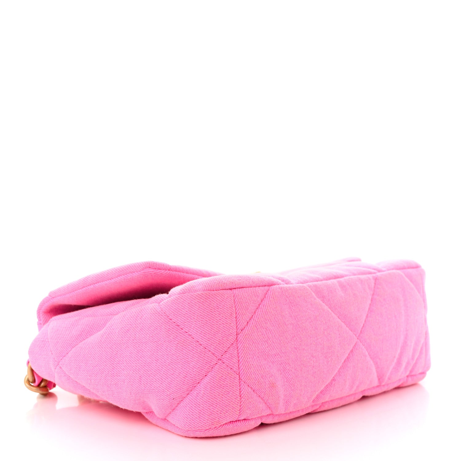 Chanel Denim Quilted Medium Chanel 19 Flap Neon Pink 4 of 12