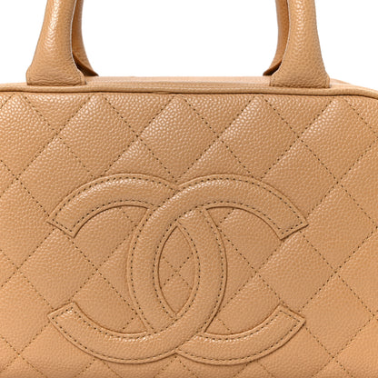 Chanel Caviar Quilted Small Bowler Beige 7 of 9
