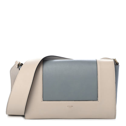 Celine Shiny Smooth Calfskin Medium Frame Shoulder Bag Grege Storm 1 of 5