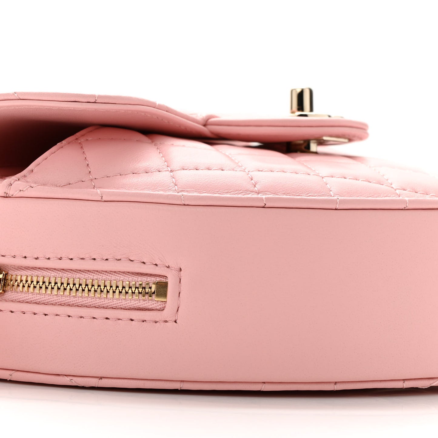 Lambskin Quilted Large CC In Love Heart Bag Light Pink