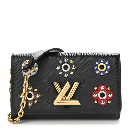 Louis Vuitton Epi Mechanical Flowers Twist Chain Wallet Black 1 of 11