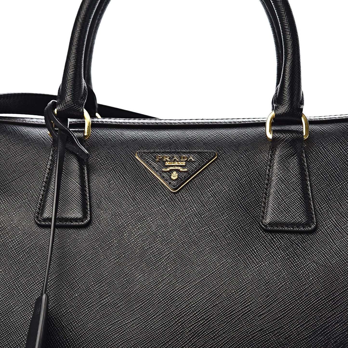 Saffiano Lux Bowler Black