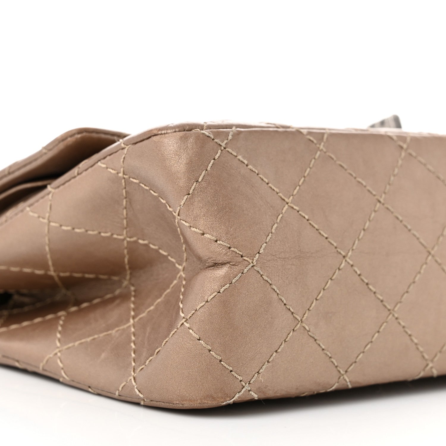 Chanel Metallic Aged Calfskin Quilted 2.55 Reissue 225 Flap Dark Gold 9 of 15