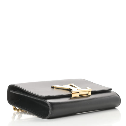 Louis Vuitton Calfskin Chain Louise MM Black 4 of 15