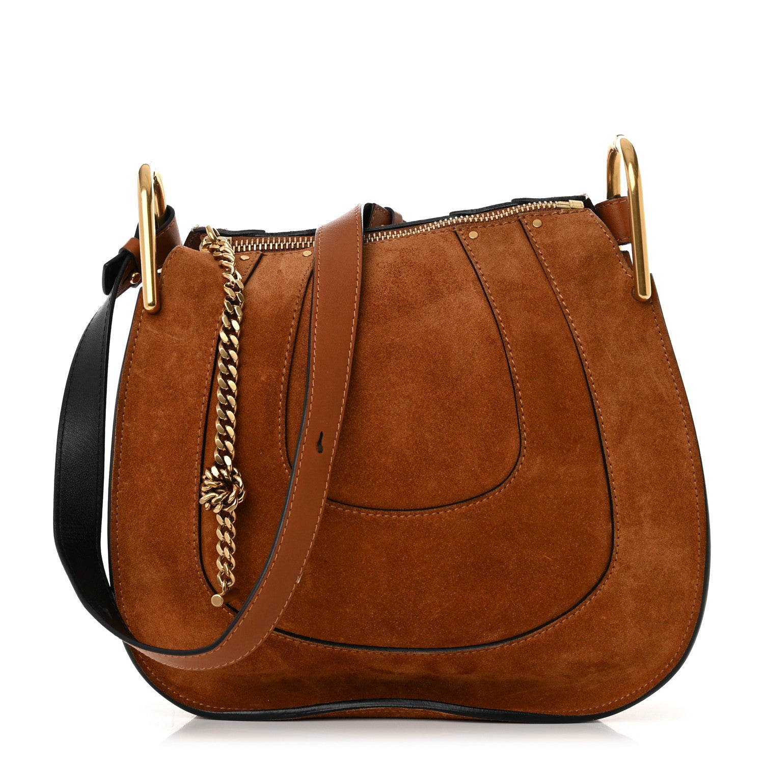 Chloe Suede Small Hayley Hobo Caramel 1 of 13