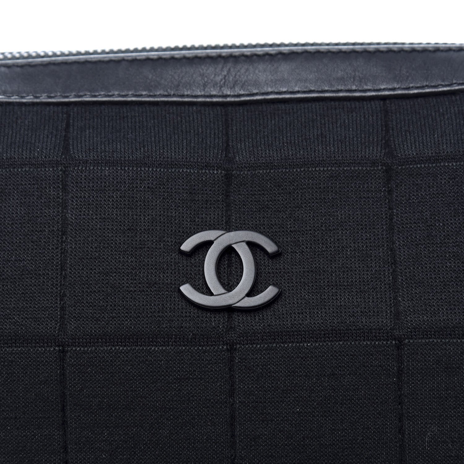 Chanel Jersey Quilted Chocolate Bar Shoulder Bag Black 9 of 9