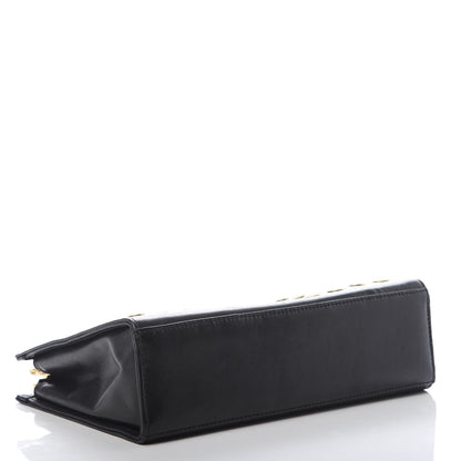 Versace Calfskin Medallion Tribute Chain Shoulder Bag Black 3 of 14