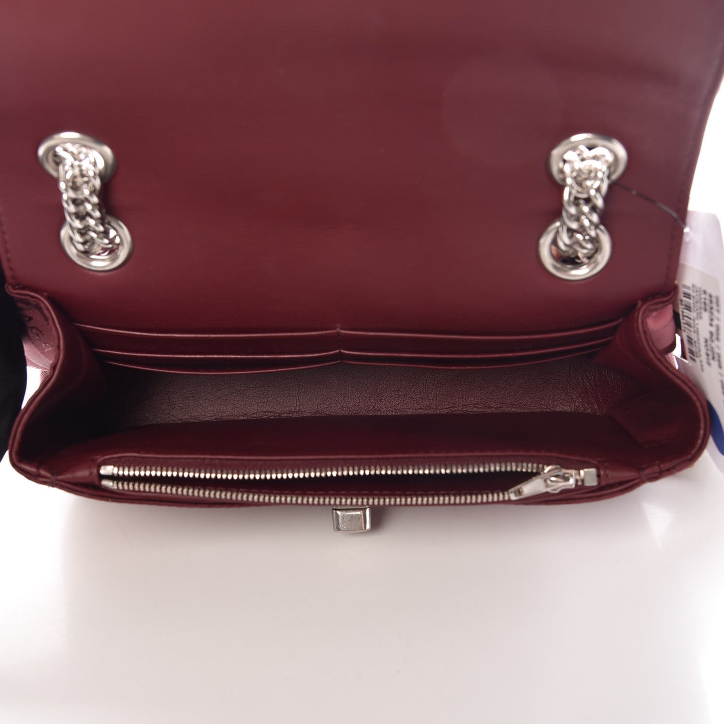 Nylon Jacquard Diagonal Logo Small Scarf Lock Chain Shoulder Bag Rouge Bordeaux Black Beige