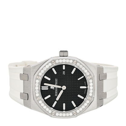Audemars Piguet Stainless Steel Rubber Diamond Bezel 33mm Royal Oak Quartz Watch Black 67651ST.ZZ.D002CR.01 2 of 6
