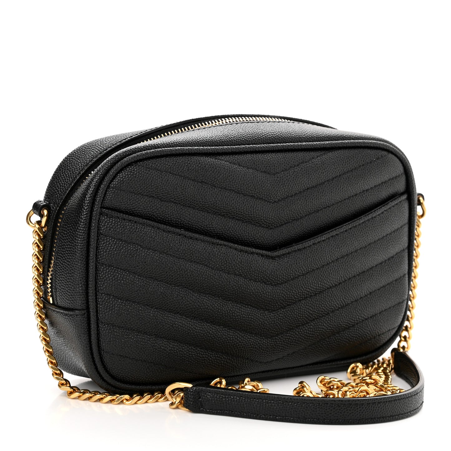Grain De Poudre Matelasse Monogram Mini Lou Camera Bag Black