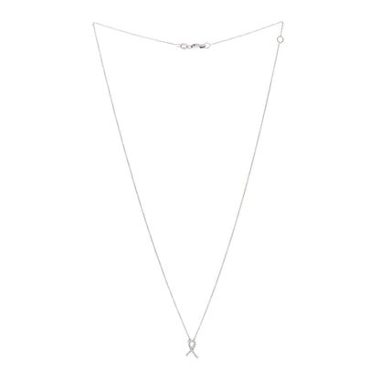 Roberto Coin 18K White Gold Diamond Tiny Treasures Hope Pendant Necklace 3 of 4