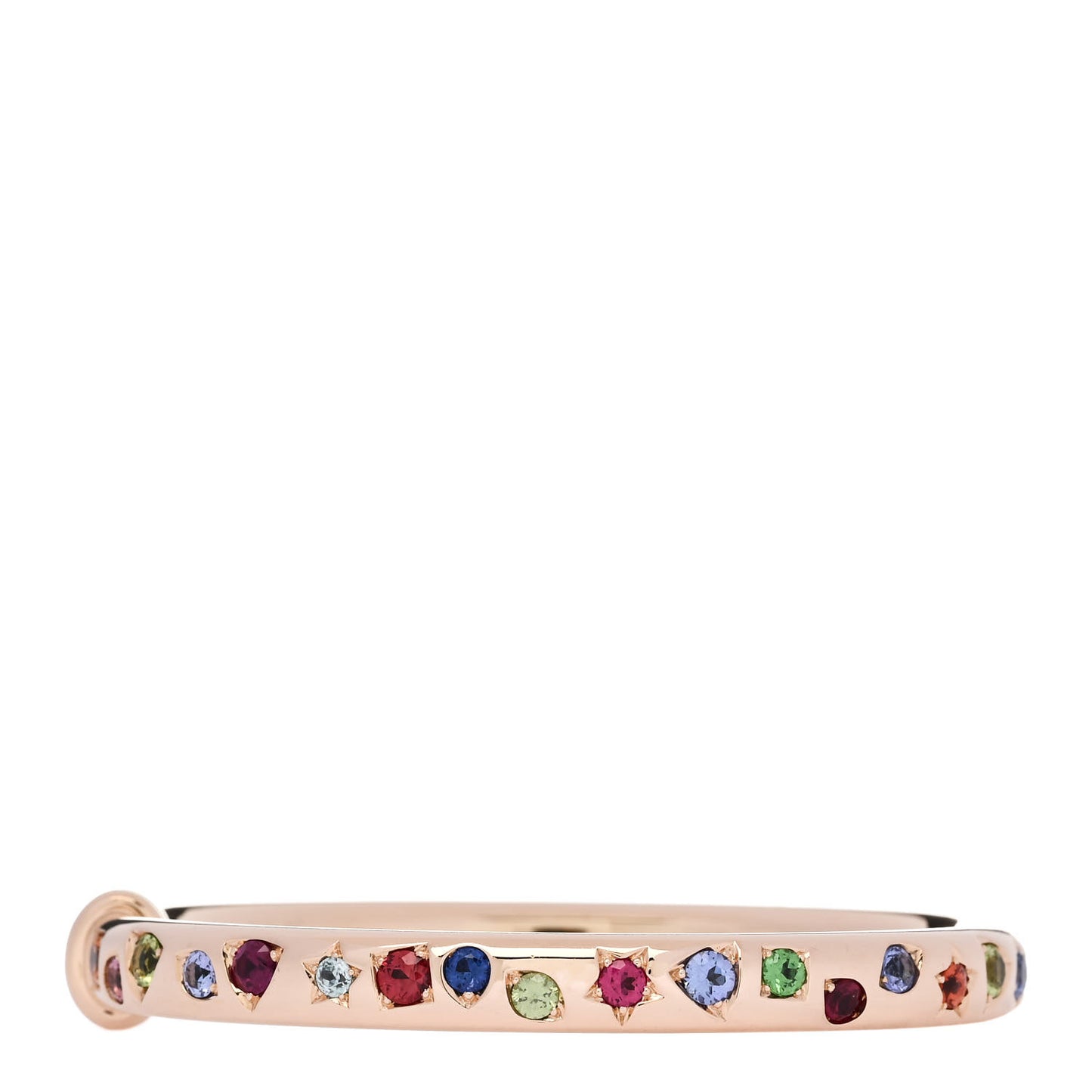 18K Rose Gold Multi Gemstone Iconica Bangle Bracelet