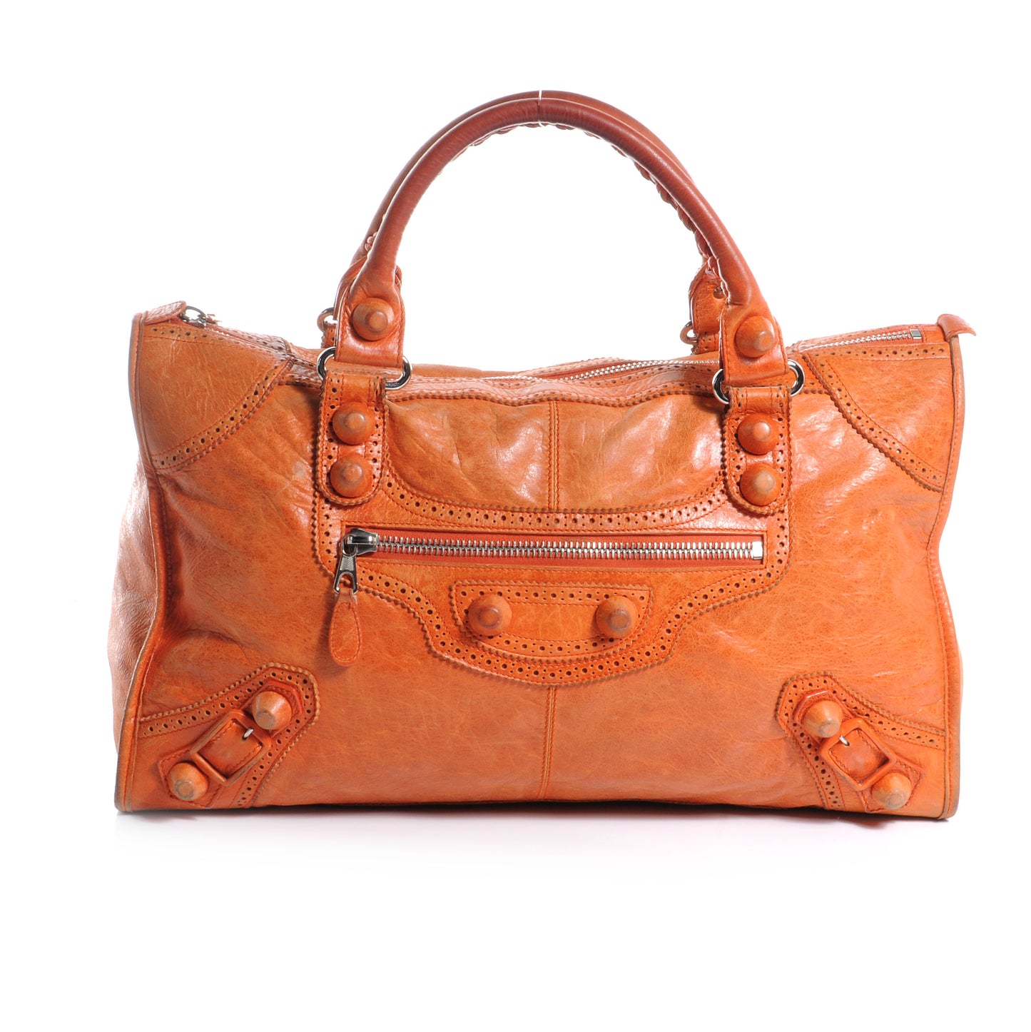 Agneau Giant Brogues Hardware Work Mandarine