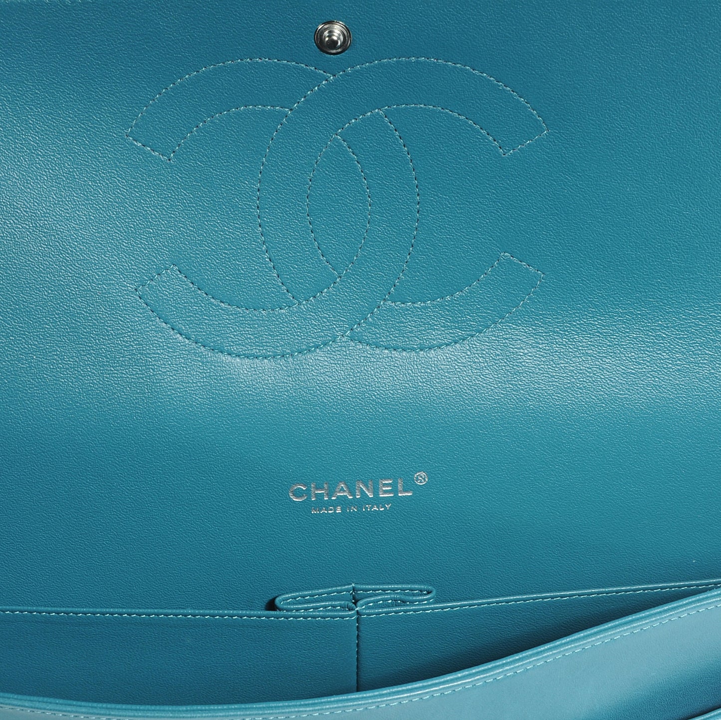 Lambskin Maxi Double Flap Turquoise