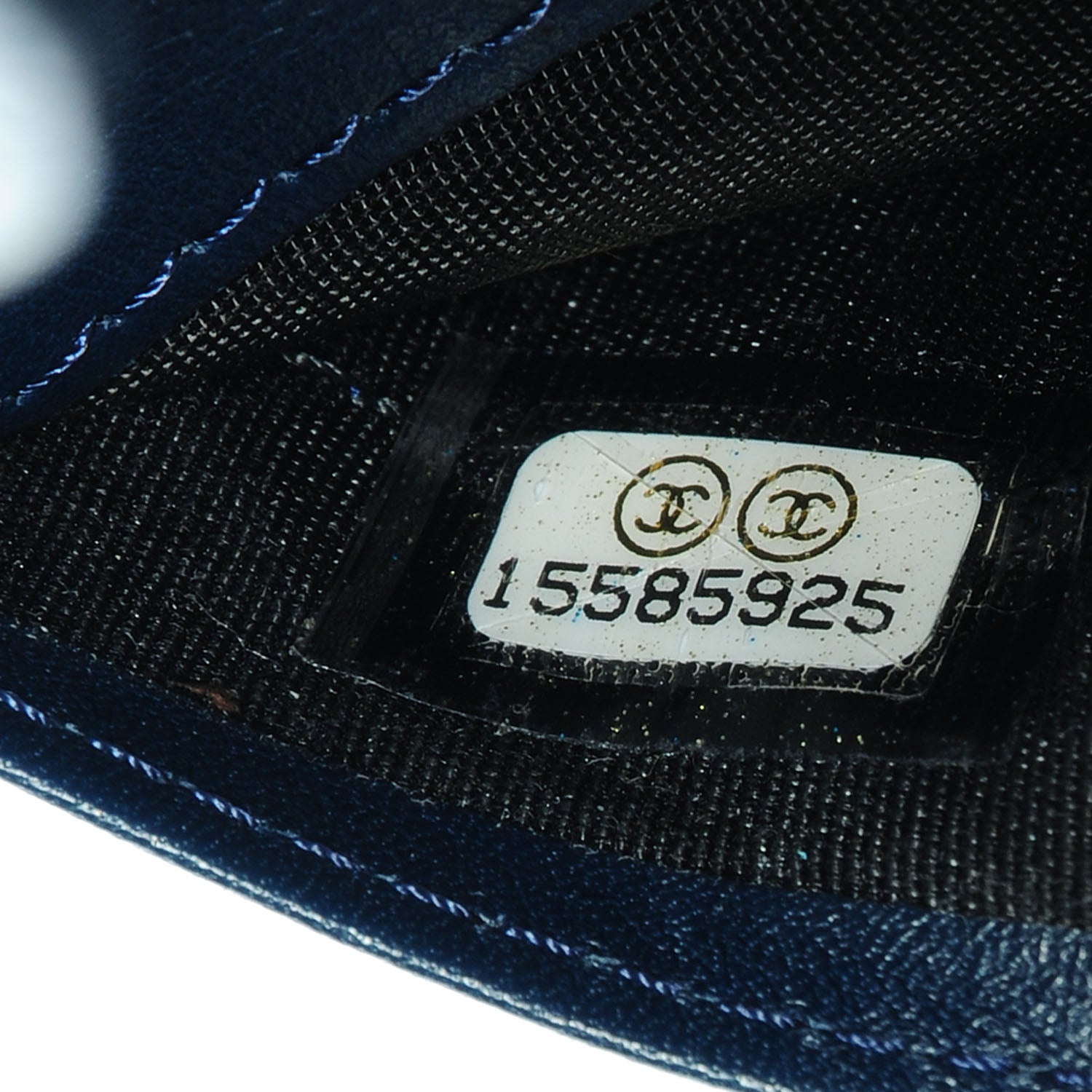 Chanel Caviar Large Zip Pocket Wallet Navy Blue 8 of 8