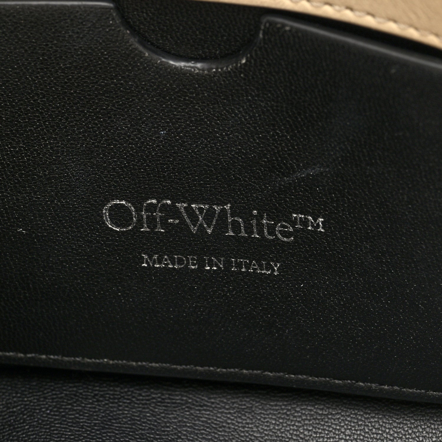 Off-White Calfskin 3D Glam Inside Jitney Shoulder Bag Beige 6 of 9