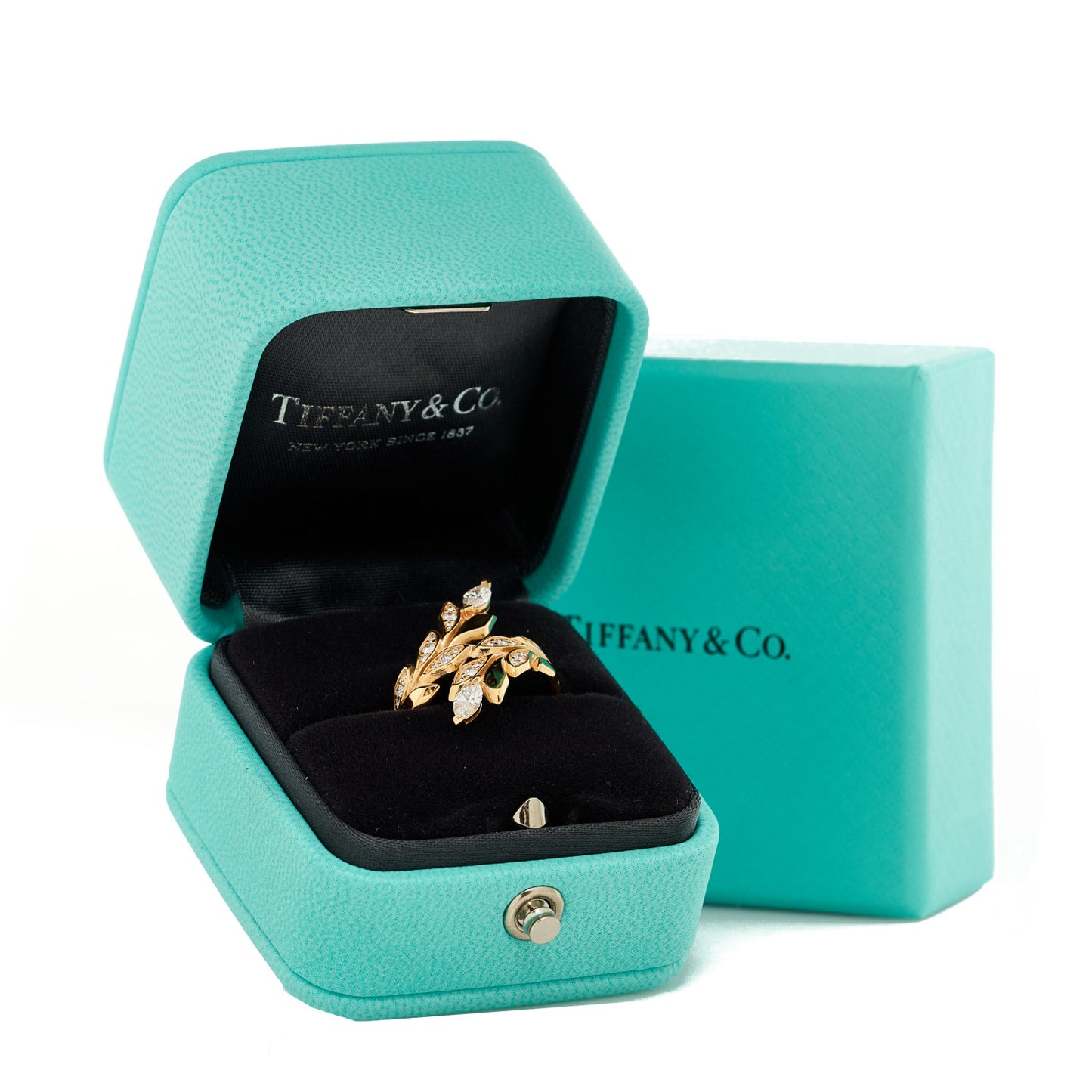 18K Rose Gold Diamond Victoria Vine Bypass Ring 53 6.25