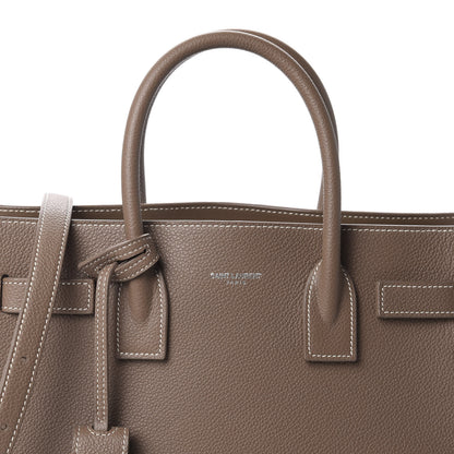 Saint Laurent Grained Calfskin Topstich Baby Sac De Jour Taupe 9 of 9