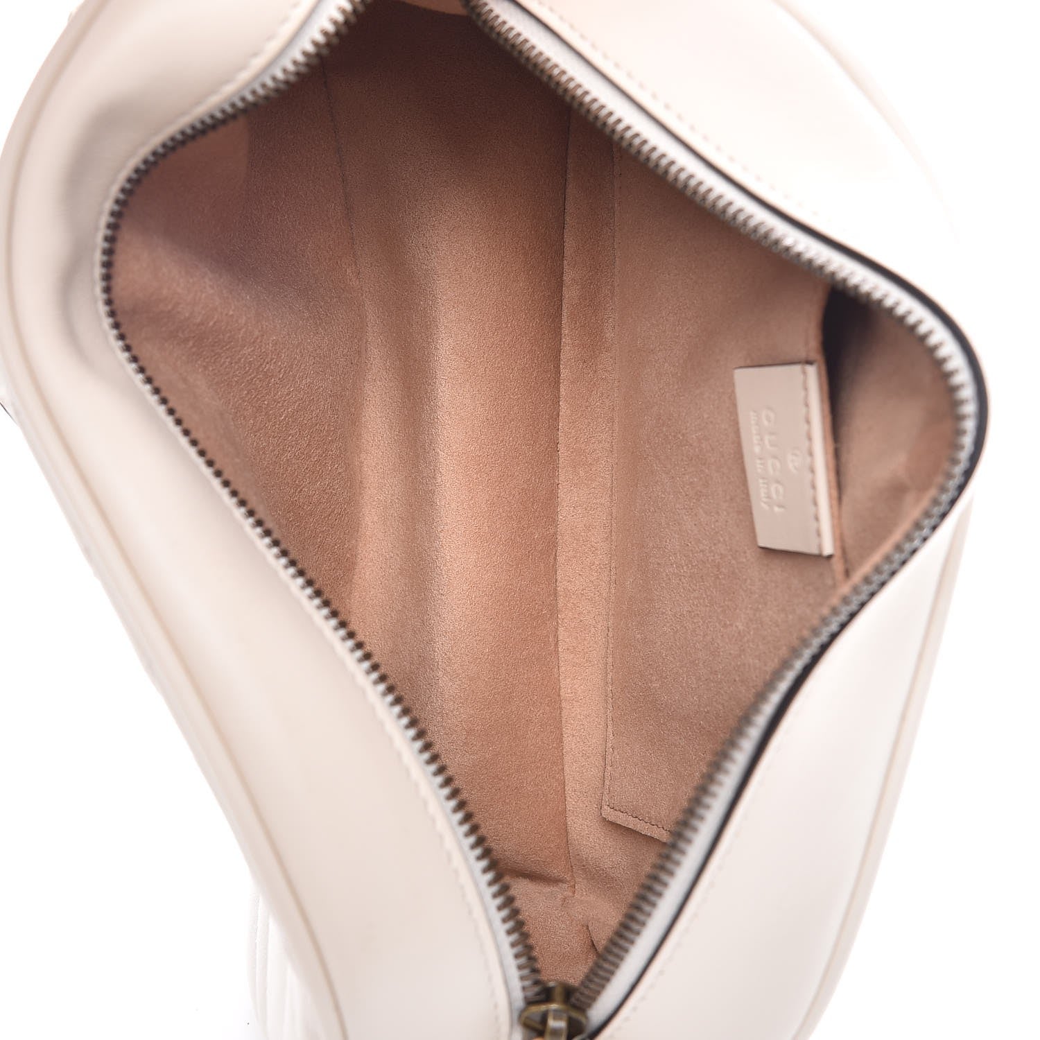 Gucci Calfskin Matelasse Small GG Marmont Chain Shoulder Bag White 5 of 8