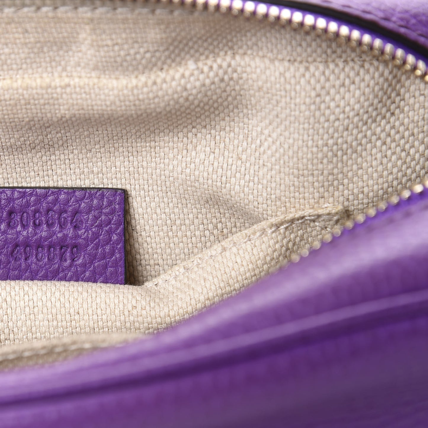 Pebbled Calfskin Small Soho Disco Bag Shine Purple