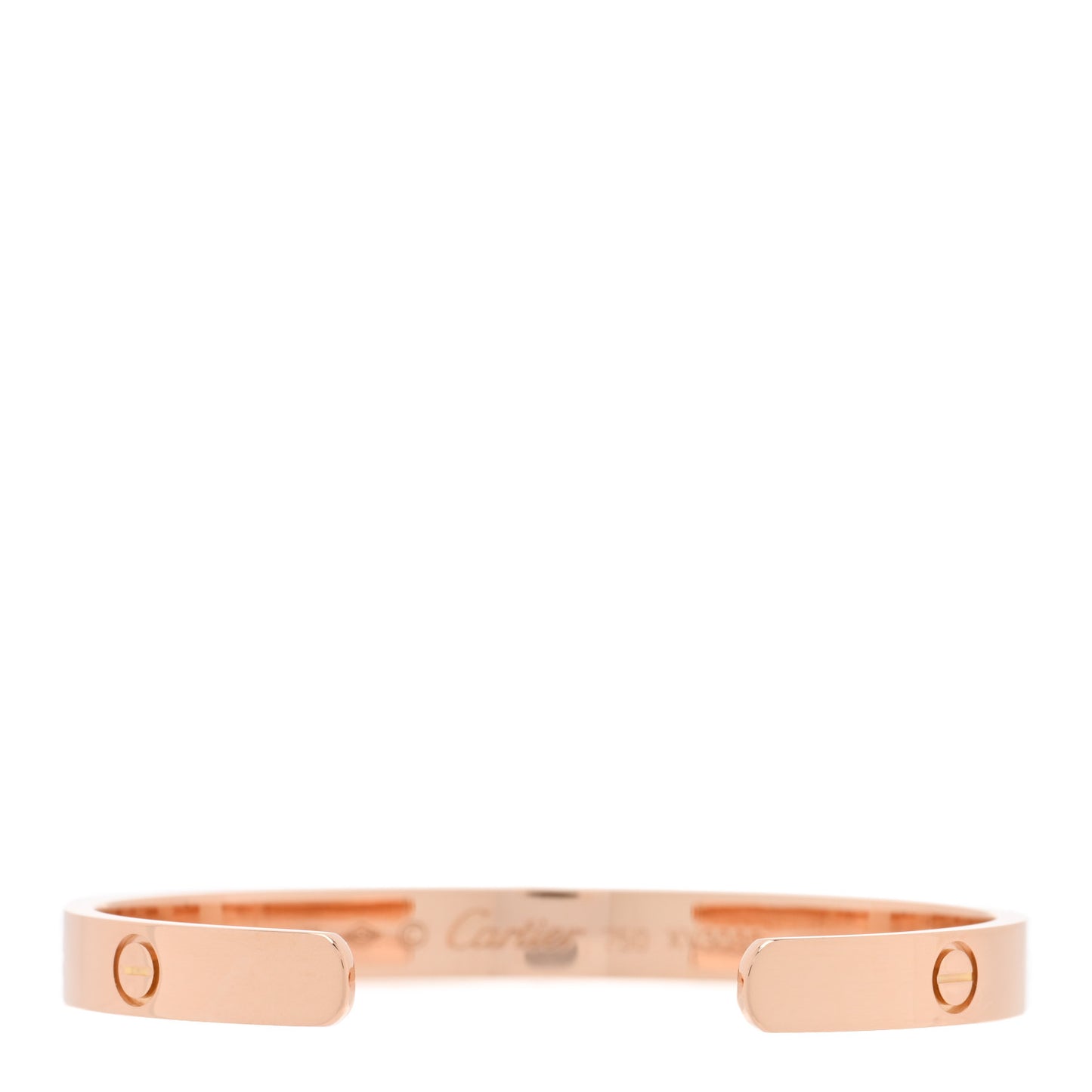 18K Pink Gold LOVE Cuff Bracelet 17