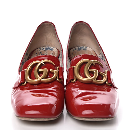 Gucci Vernice GG Victoire 55mm Loafer Pumps 39 Hibiscus Red 2 of 21