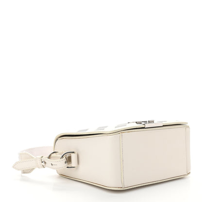 Off-White Saffiano Striped Diag Binder Flap Bag White Black 4 of 10