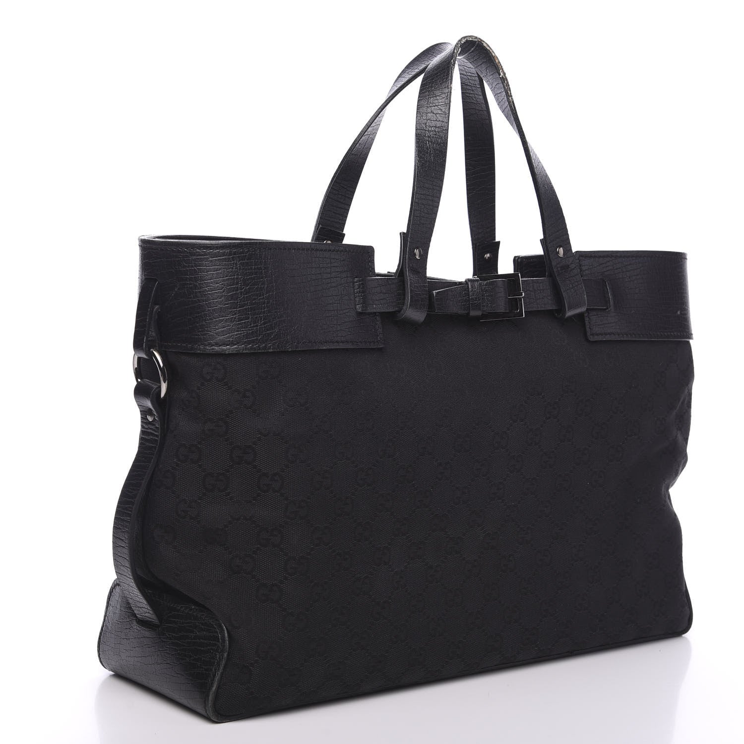 Gucci Monogram Large Tote Black 2 of 11
