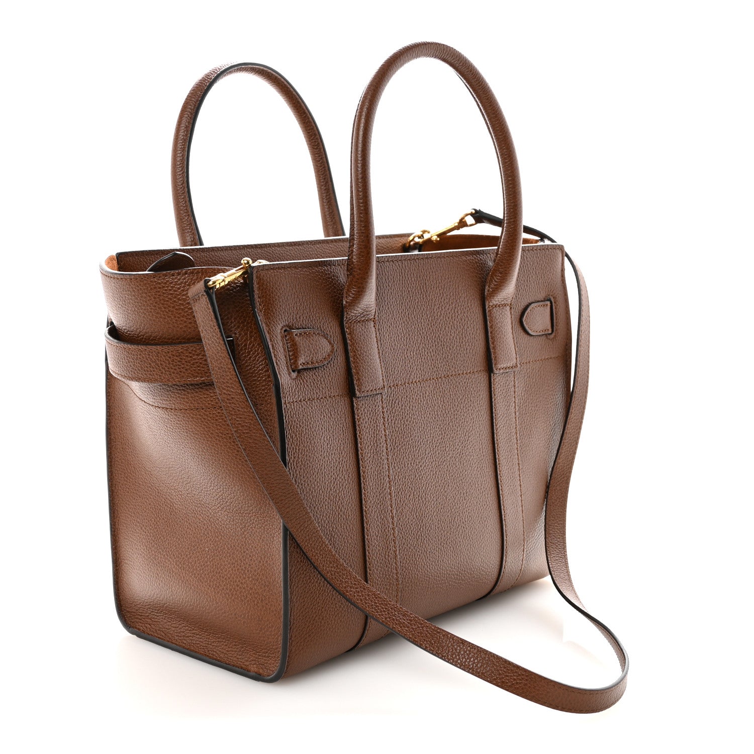 Mulberry Grain Vegetable Tanned Calfskin Small Zipped Bayswater