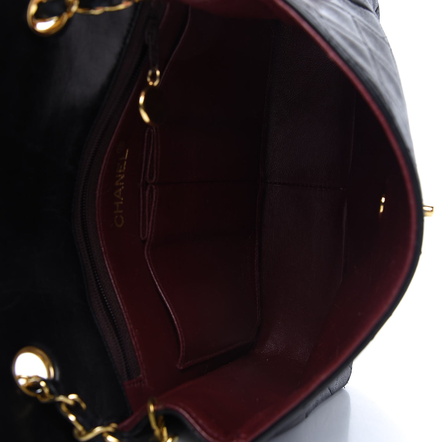 Lambskin Quilted Mini Square Flap Black