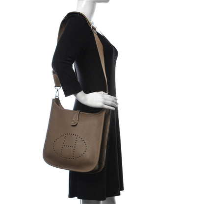 Hermes Taurillon Clemence Evelyne III PM Etoupe 2 of 10