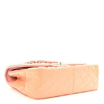 Chanel Patent Quilted Jumbo Double Flap Coral 4 of 13