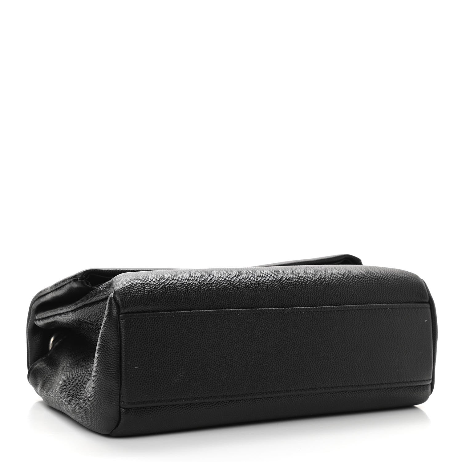 Saint Laurent Grain De Poudre Small West Hollywood Monogram Fold-Over Bag Black 3 of 10