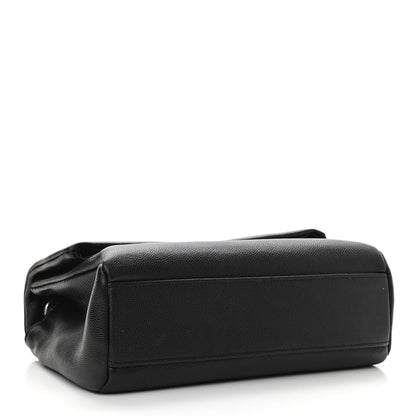 Saint Laurent Grain De Poudre Small West Hollywood Monogram Fold-Over Bag Black 3 of 10
