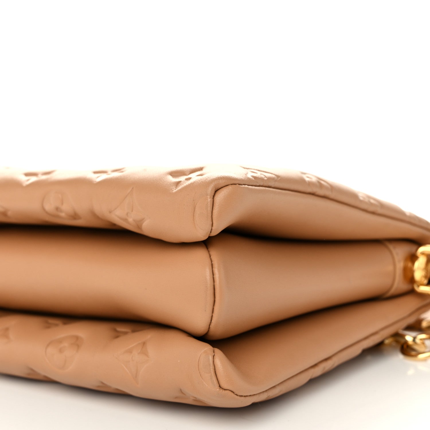 Louis Vuitton Lambskin Embossed Monogram Coussin PM Camel 10 of 11