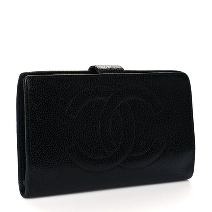Chanel Caviar Timeless CC French Wallet Black 3 of 12